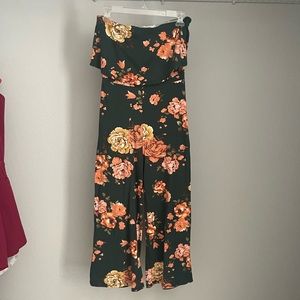 Floral stretchy romper